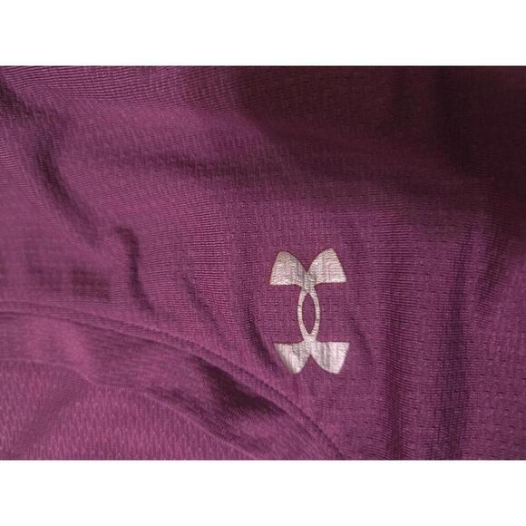 Under Armour Women's Purple HeatGear V-Neck Activewear Top XS - Picture 3 of 5